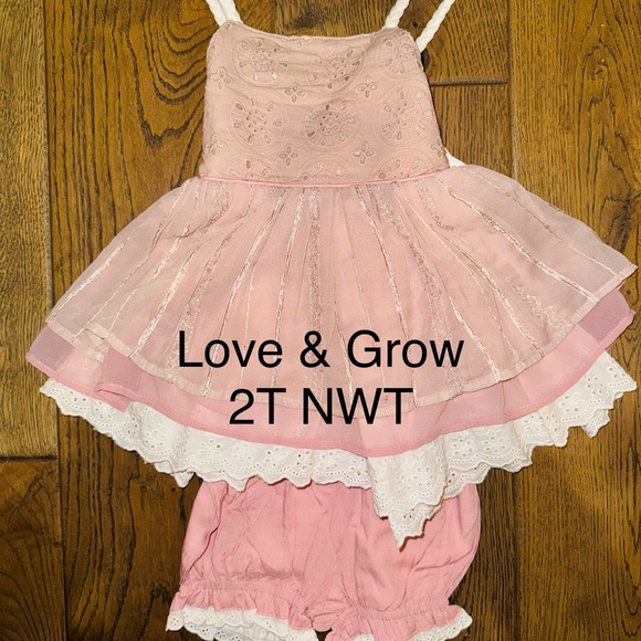 Pink Layered Dress with Bloomers - Picture 1 of 1